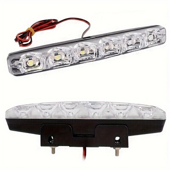 LED auto dienas gaitas gaismas, 6LED modelis, 12V, 5W, ūdensizturīgi