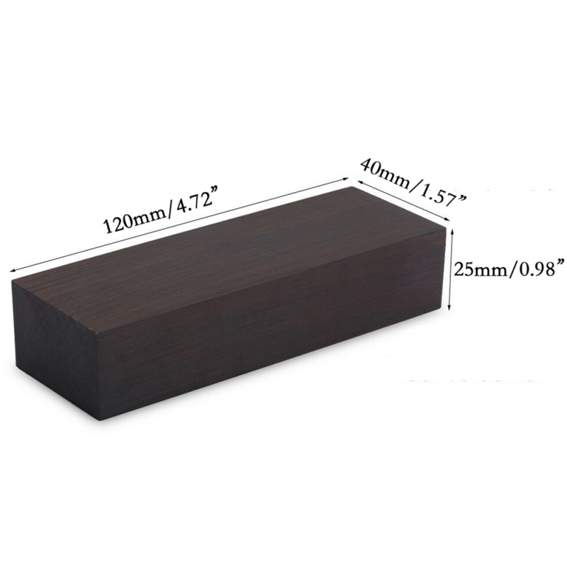 Заготовка от ебоново дърво за дръжки на ножове и музикални инструменти, твърдо дърво, 160 g