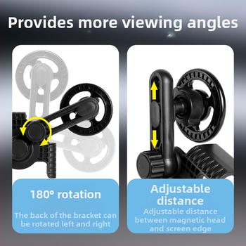 Автомобилен магнитен държач за смартфон за LCD екран на централната конзола, въртене 360°, универсален за автомобили