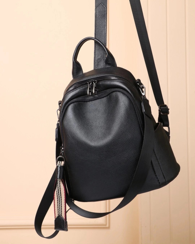 Naiste esimese kihi naha seljakott, pehme tekstuur, vertikaalne ruudu kuju, tõmblukk sulgemine, sisemised taskud: tõmblukuga tasku, telefonitasku, ID tasku