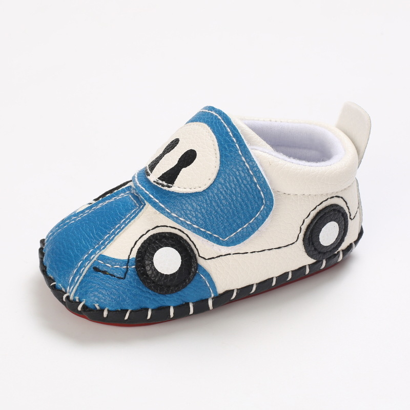 Детски обувки за проходилка 12–36 месеца с нехлъзгаща гумена подметка, велкро закопчаване, горна част изкуствен PU, стил анимационен