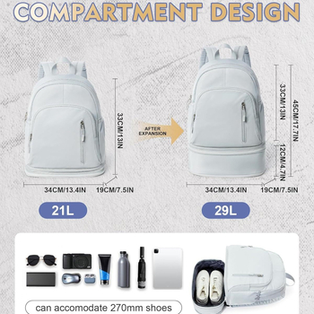 Oxford materjalist spordikott jalatsite eraldusruumiga, unisex mitmeotstarbeline suurmahuline välitreeninguteks