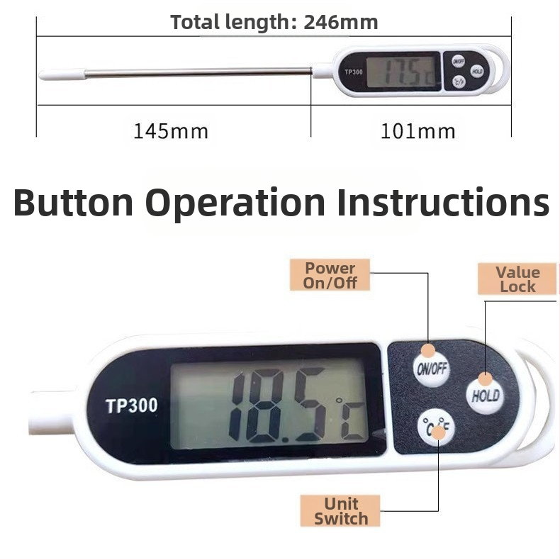 Кухненски воден термометър, резолюция 0.1°C, опаковка 200 бр.