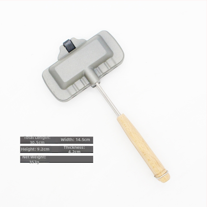 Junli pravouhlá panvica na sendviče z hliníkovej zliatiny, obojstranná, nepřilnavý povrch, kórejský štýl