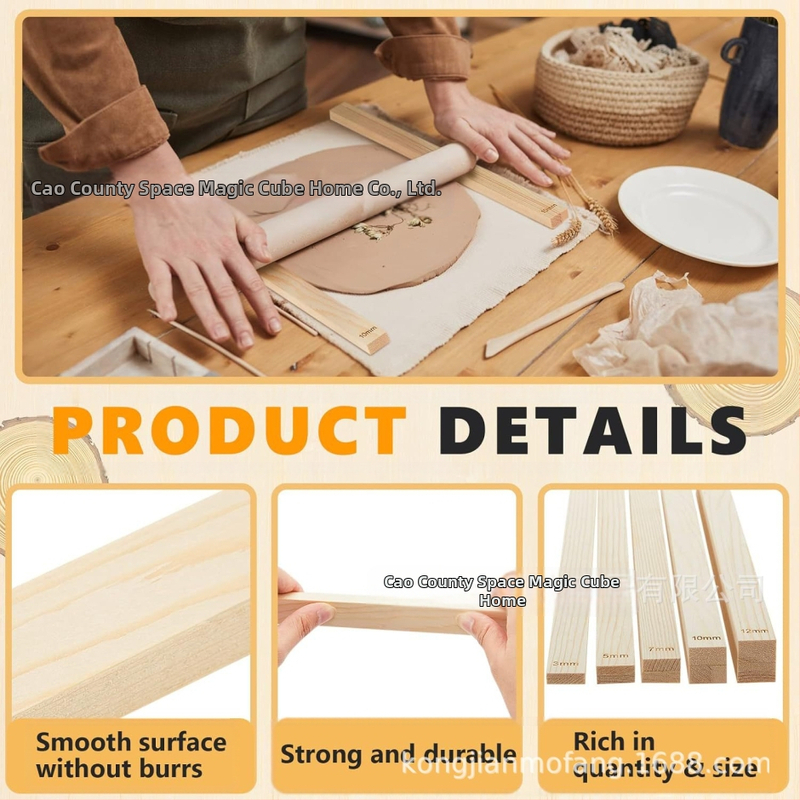 Drevený valček na cesto Space cube – borové drevo, moderný minimalistický štýl