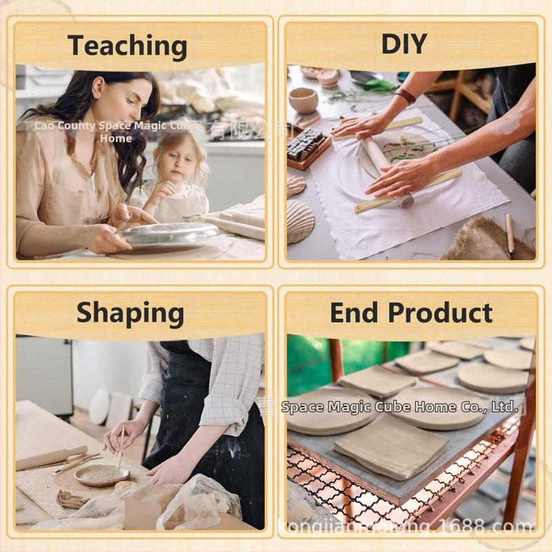 Drevený valček na cesto Space cube – borové drevo, moderný minimalistický štýl