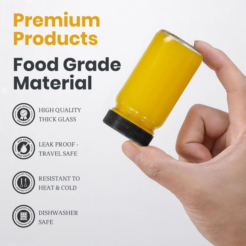 Φιαλίδιο γυάλινο για κάψουλες, από γυαλί σόδα-λίμα, διαφανές φινίρισμα με αμμοβολή, κατάλληλο για φαρμακευτικές κάψουλες και βότανα σε σκόνη