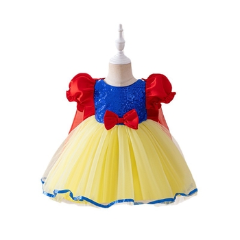 Παιδικό φόρεμα Πριγκίπισσα Χιονάτη για παραστάσεις, κοντά μανίκια, φούστα τούτι, πολυεστέρας