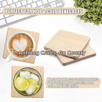 Ξύλινο σουβέρ από πεύκο, τετράγωνο με στρογγυμένες γωνίες, μοντέρνο μινιμαλιστικό στυλ