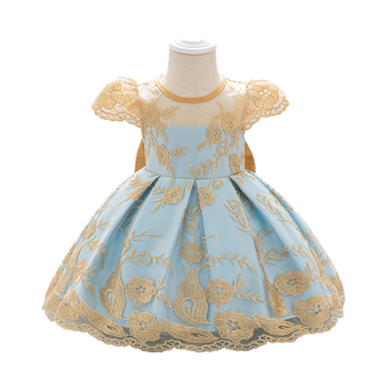 Φορρεμα παιδικό σε στυλ πριγκίπισσας με πίσω φιόγκο, ύφασμα από βαμβακερό μίγμα 65% βαμβάκι και επένδυση 35% βαμβάκι, για παιδιά 1-3 ετών