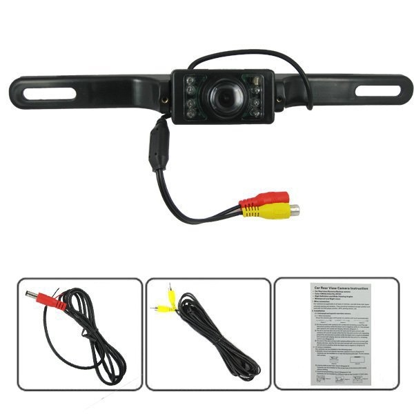 Atbulinės eigos vaizdo ekranas automobiliui su numerio ženklo kamera (Modelis YWX-700H), 16:9 TFT LCD, 480x234 raiška, AV įvestis