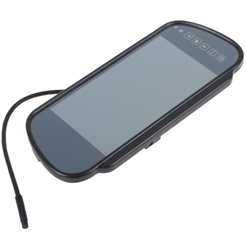 Atbulinės eigos vaizdo ekranas automobiliui su numerio ženklo kamera (Modelis YWX-700H), 16:9 TFT LCD, 480x234 raiška, AV įvestis