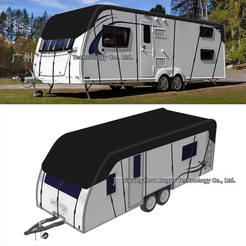 Strešný kryt pre cestovný trailer a RV – saténový polyester, univerzálne prispôsobenie, možnosť personalizácie, UV ochrana, prach, sneh, mráz a lístie