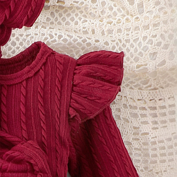 Puuvillane beebide kombinesoon tüdrukutele, pikad varrukad, sügis-talv, 0–12 kuud, 65% puuvill, armas stiil, peidetud klambriline kinnitusega.