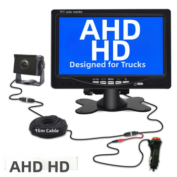 AHD7T auto tagurdusmonitor, 1024x600 eraldusvõime, AHD sisend, sobib veoautodele