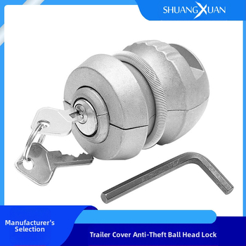 Shuangxuan TLK-06A Guľová zámka na príves, železné telo, strieborný náter postrekom, pre prívesy