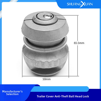 Shuangxuan TLK-06A Κλειδαριά με μπάλα για ρυμουλκούμενο, σιδερένιο σώμα, ασημί επίστρωση με ψεκασμό, κατάλληλη για ρυμουλκούμενα