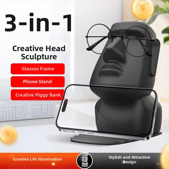 Stojan na telefón na stole s pokladničkou a držiakom na okuliare, plastový, univerzálny dizajn, prispôsobenie a súkromné značky