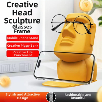 Stojan na telefón na stole s pokladničkou a držiakom na okuliare, plastový, univerzálny dizajn, prispôsobenie a súkromné značky