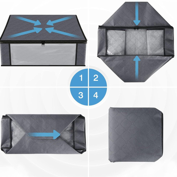 Riidehoiu säilitamise kott läbipaistva aknaga, volditav, 45 L mahutavus, kaasaskantav, mitmekülgne