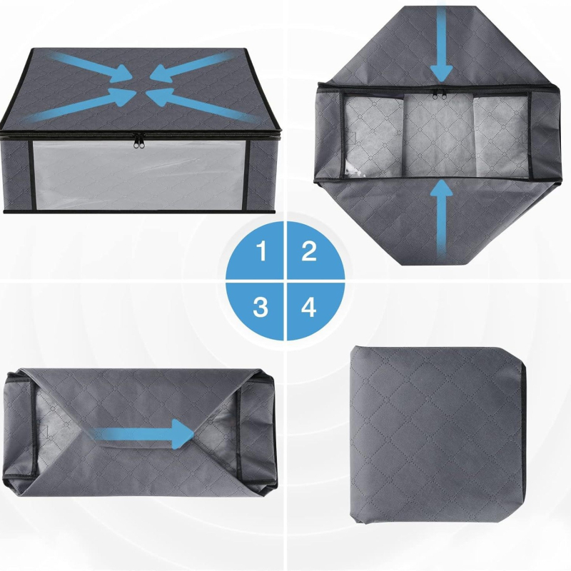 Riidehoiu säilitamise kott läbipaistva aknaga, volditav, 45 L mahutavus, kaasaskantav, mitmekülgne