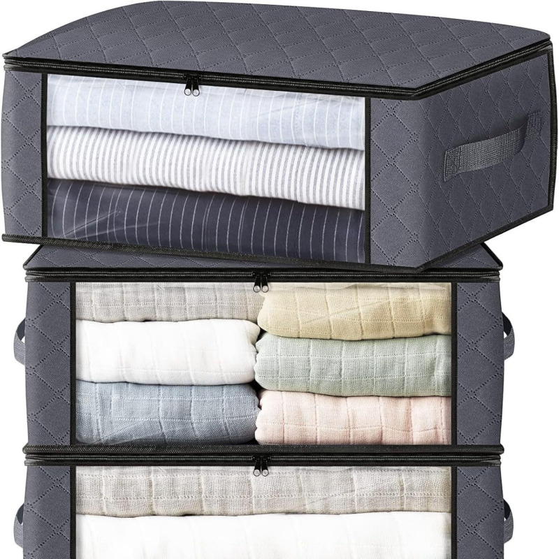 Riidehoiu säilitamise kott läbipaistva aknaga, volditav, 45 L mahutavus, kaasaskantav, mitmekülgne