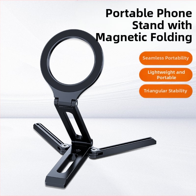 Stolný držiak na telefón s MagSafe, prenosný skladací hliníkový statív, univerzálny dizajn