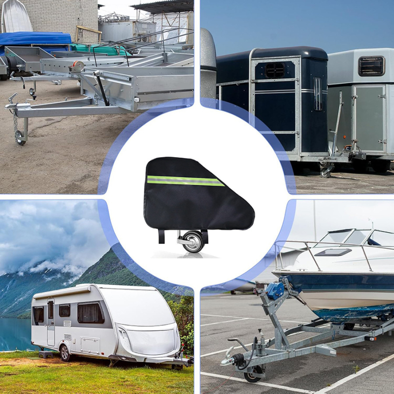 Apsauginė RV priekabos kilpo uždanga su dvigubomis sagtimis, 600D poliesterio vandeniui atspari uždanga