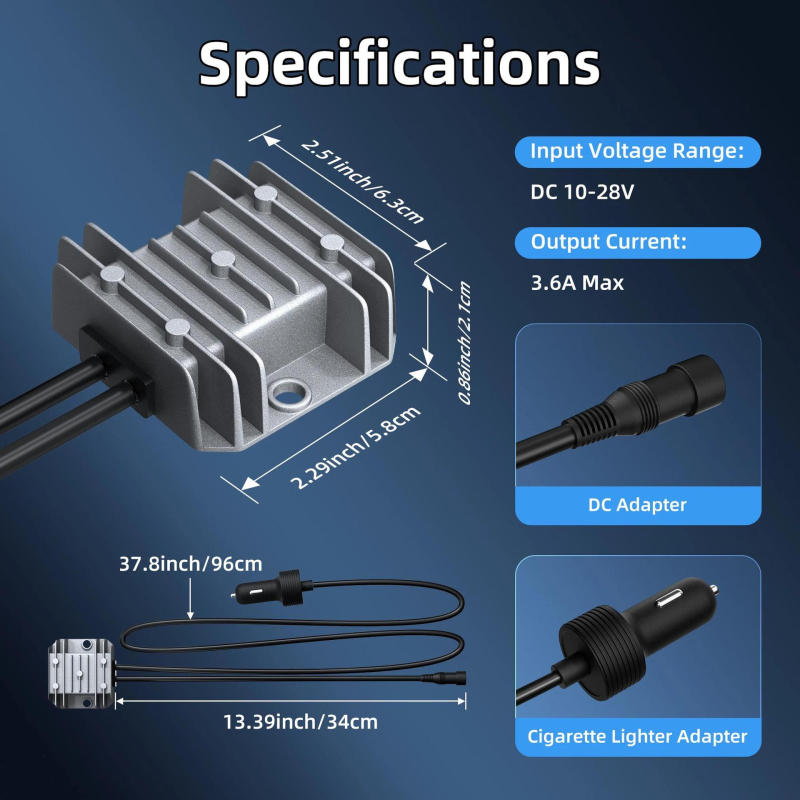 POEPLUS 12V–30V 3.5A IP67 αδιάβροχος μετατροπέας τάσης για STL Mini – Ρυθμιζόμενη παροχή ισχύος