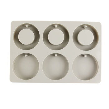 Σιλικονούχο καλούπι αρωματοθεραπείας για αρωματικά κεριά, ακανόνιστο σχήμα, 6 θήκες, συσκευασμένο σε μια OPP σακούλα