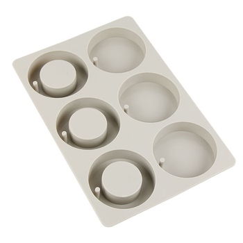 Σιλικονούχο καλούπι αρωματοθεραπείας για αρωματικά κεριά, ακανόνιστο σχήμα, 6 θήκες, συσκευασμένο σε μια OPP σακούλα