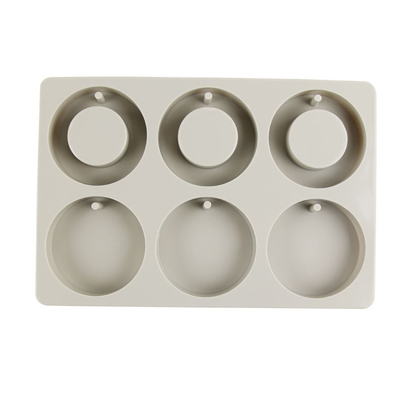 Силиконова форма за ароматни восъчни плочи, неправилен формат, 6 дупки, форма за печива, опакована в една OPP торбичка