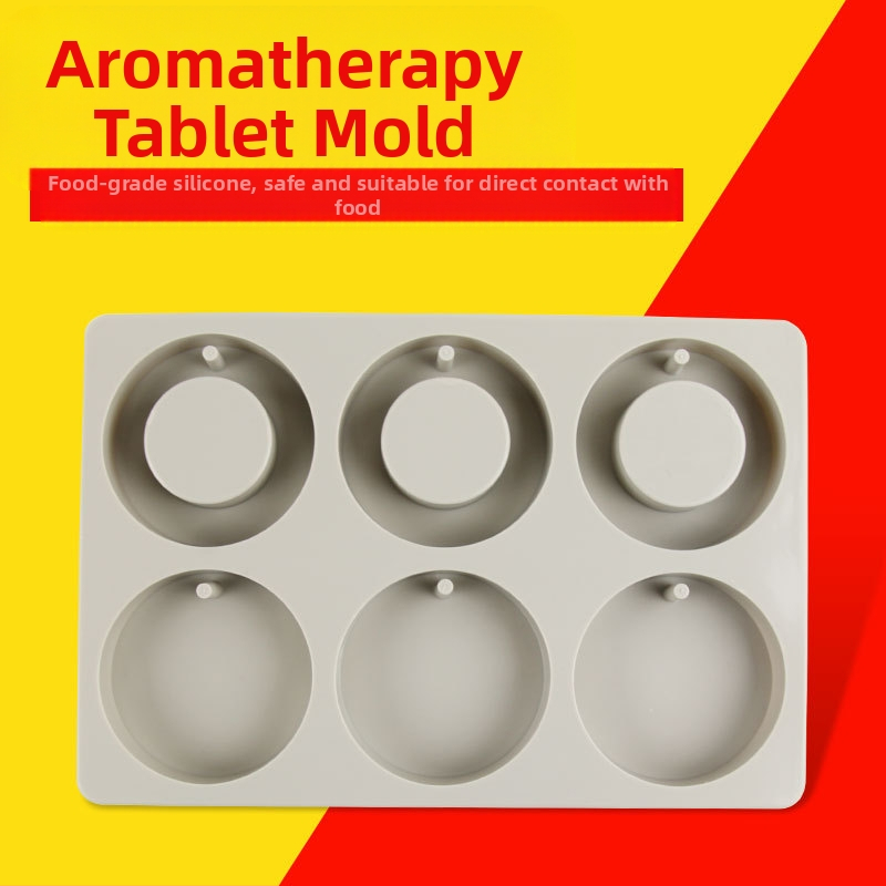 Silikónová forma na aromaterapiu voskov, nepravidelný tvar, 6 dutín, balená v jednorázovej OPP taške