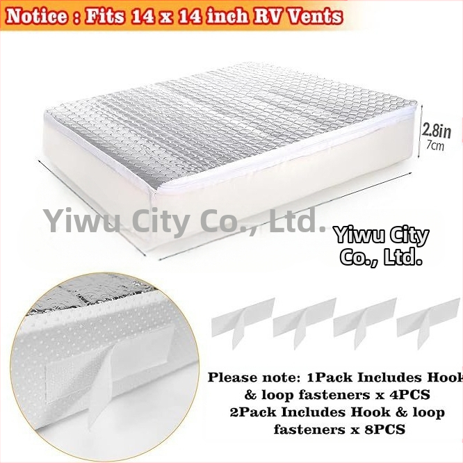 Изолационен капак за прозорец на кемпер, балонна алуминиева филмова обвивка, ядро от полиестерно влакно, балонна форма, квадратна форма, термична проводимост 0.03