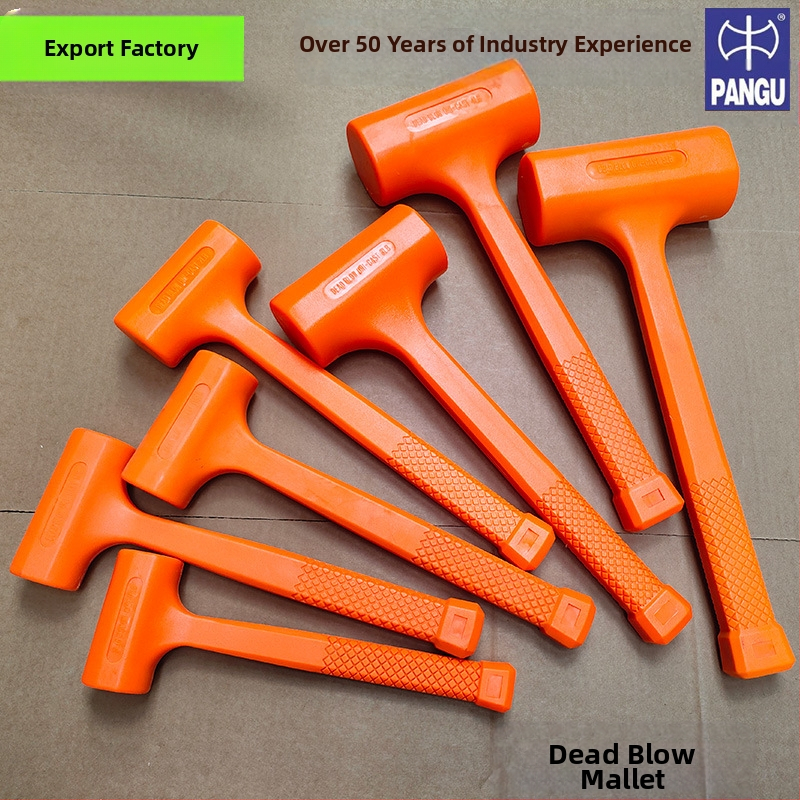 Guminis plaktukas su PVC galva ir plastine rankena pramonės įrangos montavimui ir statybų vietoms — smūgiams atsparus