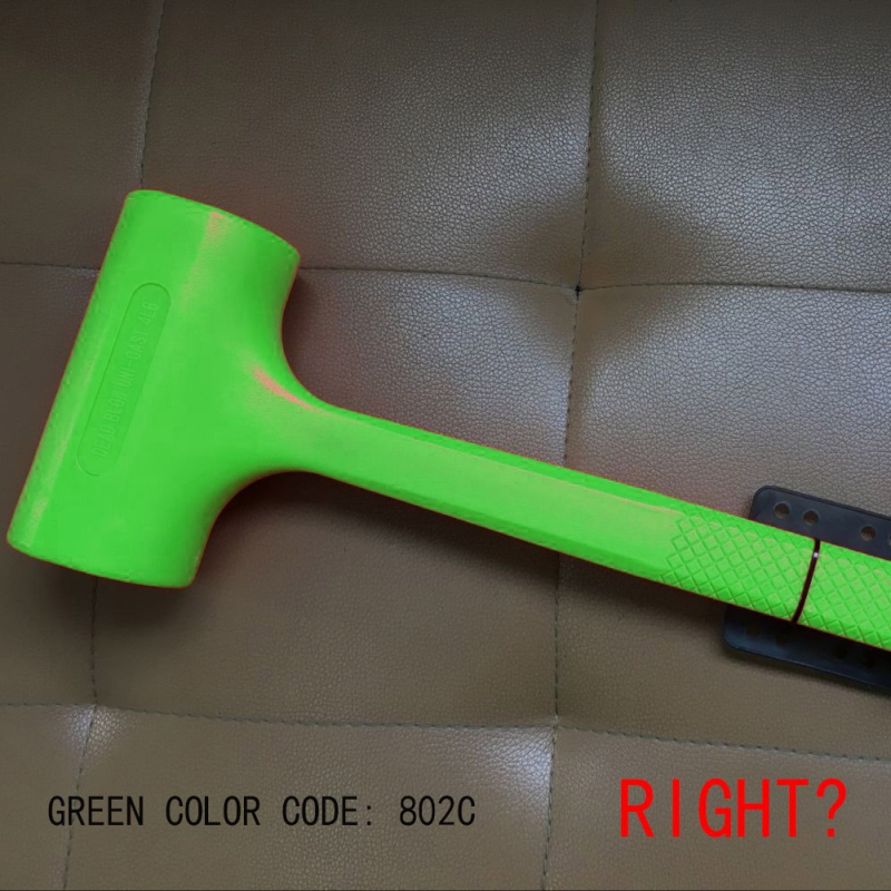 Guminis plaktukas su PVC galva ir plastine rankena pramonės įrangos montavimui ir statybų vietoms — smūgiams atsparus