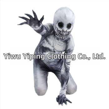 Детски костюм за Хелоуин със скелет за игра: цял бодик с маска, плат млечна коприна и полиестер 80%, клас на безопасност А, за деца 3–8 години