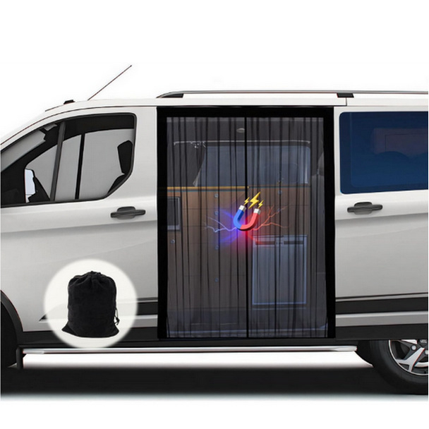 Automobilio magnetinė saulės užuolaida vidiniam šoniniam langui - magnetinis prisirišimas, saulės apsauga, šiluminė izoliacija, aliuminis 6063, ritininė roletė