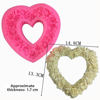 Silikónová forma na pečenie – venček v tvare srdca, nepravidelný tvar, silikón, forma na torty