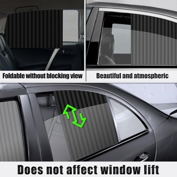 Automobiļa loga žalūzija — audums, ruļveida tipa, bieza un necaurlaidīga, universāla saderība