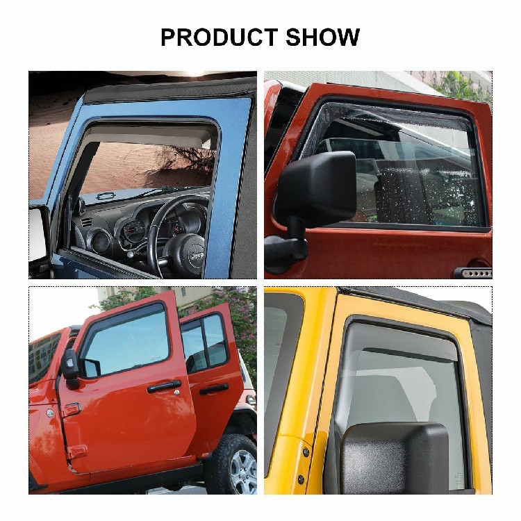 Wrangler JK esővédő, alumíniumötvözetből, 2007-2018 Jeep Wrangler JK számára
