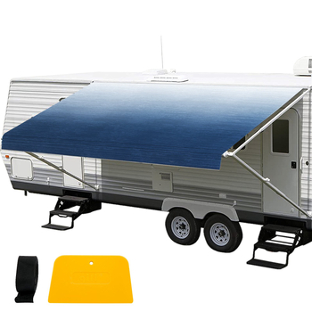 RV sānu izstiepjams awnings ar PVC pārklājuma audumu (Izcelsme: Shandong; Pielāgojams; Saderīgs ar RV modeļiem; Saulei un lietus aizsardzība)