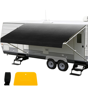 RV sānu izstiepjams awnings ar PVC pārklājuma audumu (Izcelsme: Shandong; Pielāgojams; Saderīgs ar RV modeļiem; Saulei un lietus aizsardzība)