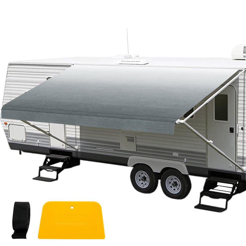RV страничен разтегателен сенник за каравана (PVC покрит плат; произход: Шандонг; персонализируем; съвместим с RV модели; слънчев и дъждоустойчив)