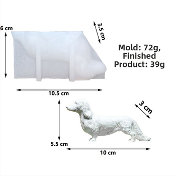 Μορφή σιλικόνης Ντάτσχουντ για γύψο και τσιμέντο – DIY διακόσμηση κεριού, ασύμμετρο σχήμα, μοντέλο D649