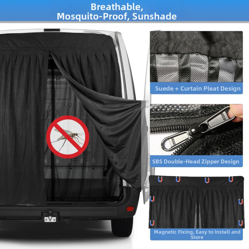 RV двойнослойна мрежа против насекоми за странична врата и задната врата