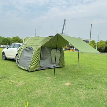 SUV aizmugures telts kempingam, vienslāņu, četrās sezonās, ūdensizturība 1500–2000 mm, svars 6 kg