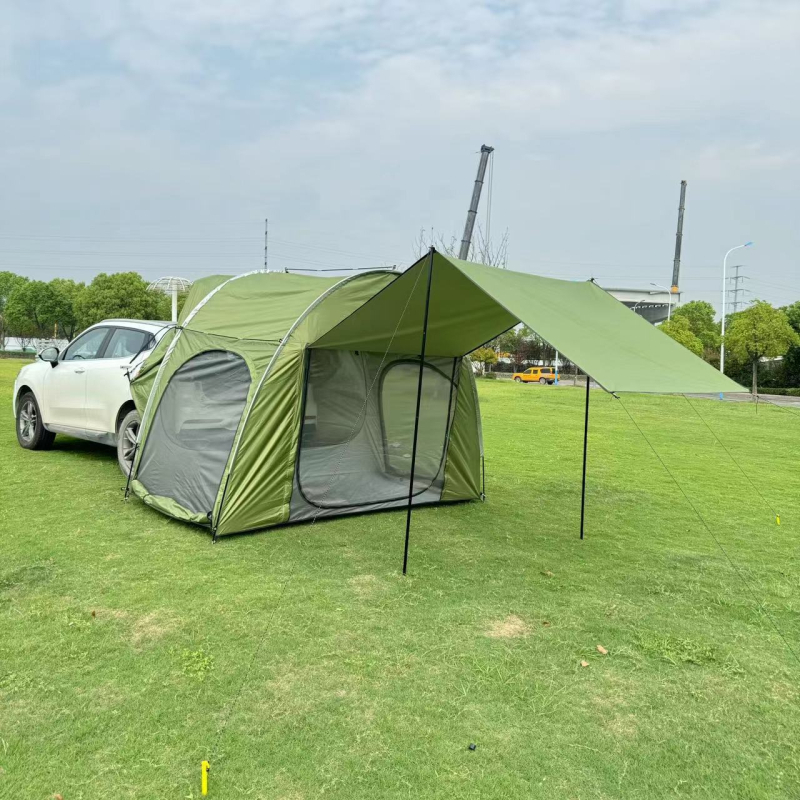 SUV aizmugures telts kempingam, vienslāņu, četrās sezonās, ūdensizturība 1500–2000 mm, svars 6 kg