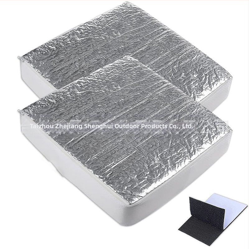 Husă de umbire pentru luminator RV - folie de aluminiu; montaj Card-in; greutate 200 g; potrivit pentru acoperiș; imprimare logo disponibil