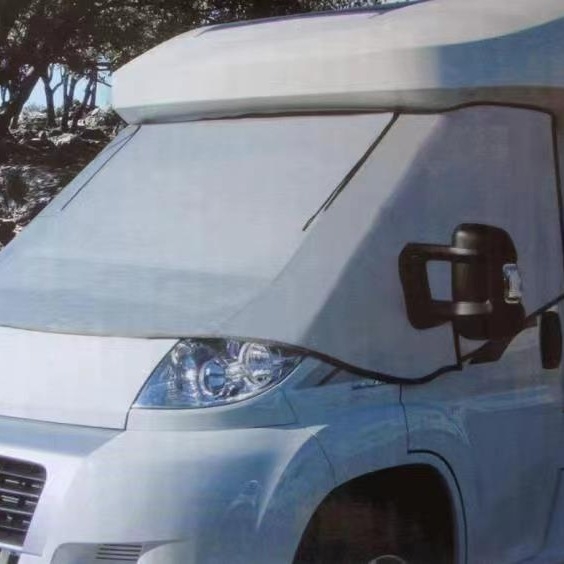 RV покривка за предното стъкло - двойно слоево слънцезащитно покритие, PVC пяна с алуминиево фолио и иглопробивана памук, вградена инсталация